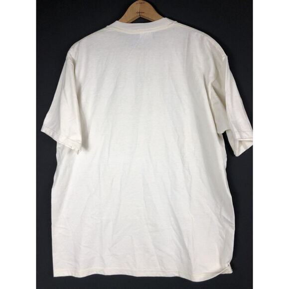 Vintage 1980s Jerzees Grid Tag 50 50 Blend T Shirt Buttons Collar Large Mens - Picture 8 of 8